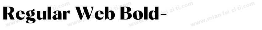 Regular Web Bold字体转换